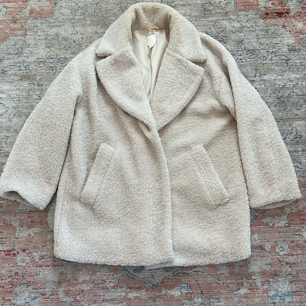 H&M Tan Teddy Jacket for Women
